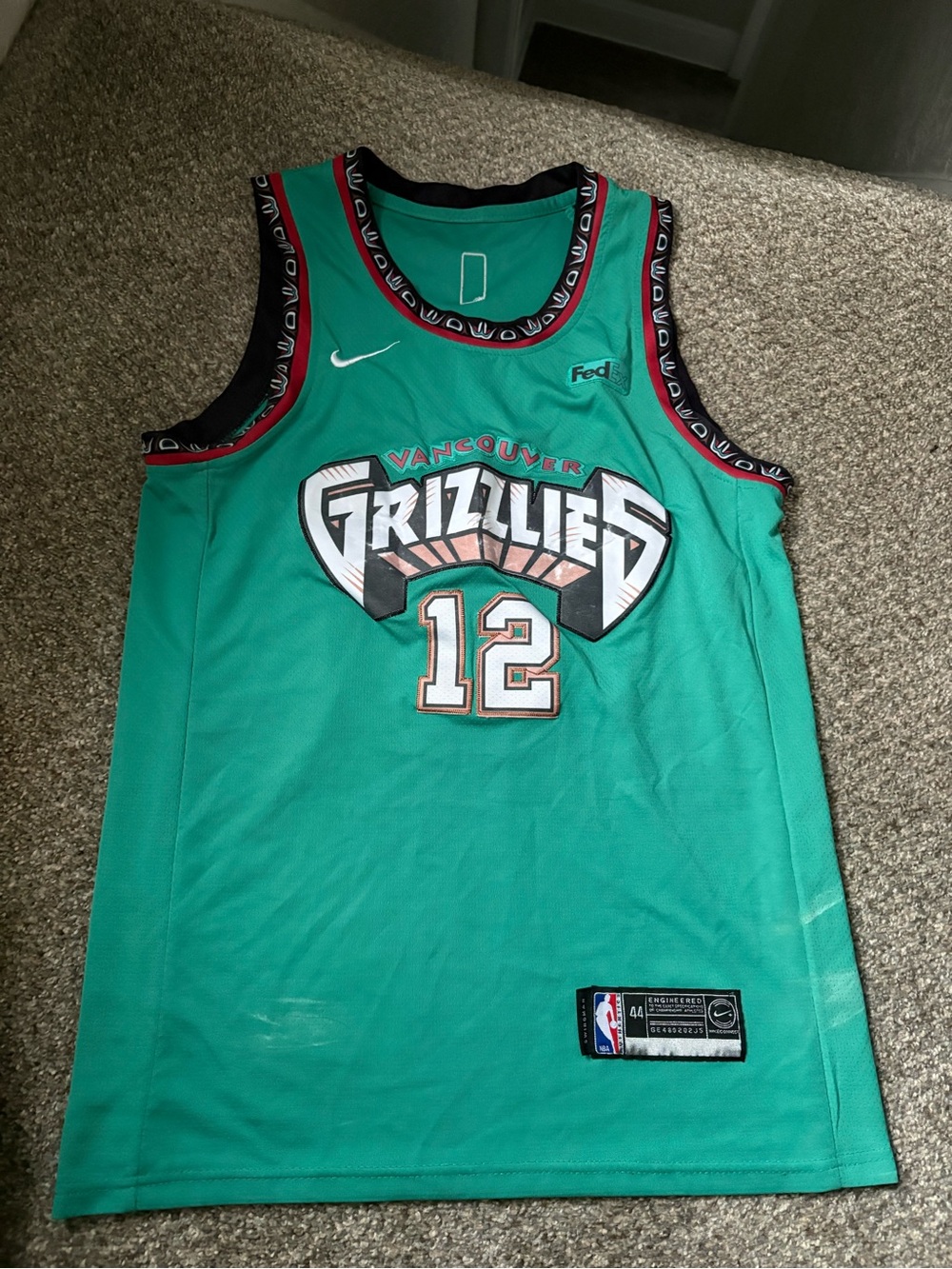 Nike Vancouver Grizzlies Teal #12 Basketball Jersey